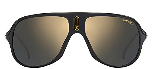 Carrera Unisex Sunglass Style Safari65/N Rectangular, Matte Black/Grey Gold Mirrored, 62mm, 15mm