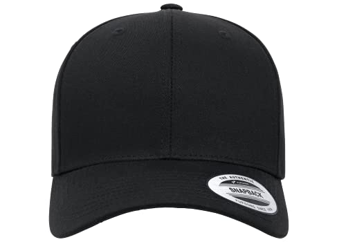 Yupoong YP Classics Retro Snapback Cap, Black, OSFA