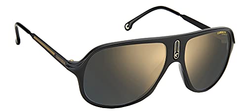 Carrera Unisex Sunglass Style Safari65/N Rectangular, Matte Black/Grey Gold Mirrored, 62mm, 15mm