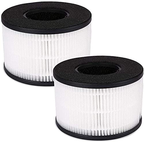 BS-03 True HEPA Replacement Filter Compatible with PARTU and SLEVOO BS-03 HEPA Air Purifier, 3-in-1 H13 Grade True HEPA Replacement Filter, Part U and Part X, 2-Pack