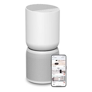 tcl breeva a5 smart air purifier with 5-stage clean, true hepa (h13), removes 99.97% of dust/bacteria/odors & more, app & voice control, auto shield, ultra-quiet, white (a515w)