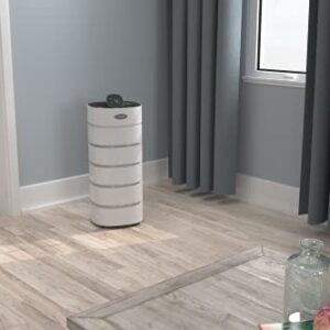 Carrier Smart Air Purifier Includes HEPA Filter and Air Quality Sensor, AHAM Verified for Rooms up to 560 Sq. Ft. with 360 Degree Filtration, White, 31.5 Inches (RMAP-SXL)