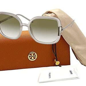 Tory Burch TY9063U 11458E 56MM Milky Ivory/Olive Gradient Square Sunglasses for Women + BUNDLE with Designer iWear Eyewear Kit