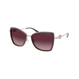 Michael Kors MK1067B Corsica 11088H 55MM Rose Gold/Cordovan/Burgundy Gradient Cateye SUnglasses for Women+ BUNDLE With Designer iWear Eyewear Kit