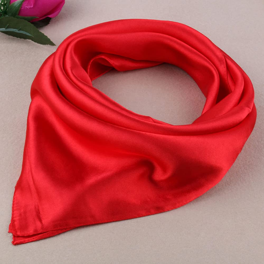 LNYSOTX Red Scarf Red Ascot Fred Scooby Doo 1950s Neck Scarf Satin Silk Mime Costume Accessories Hair Bandanas