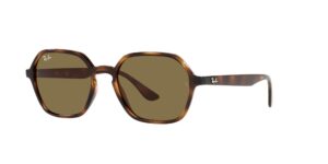 ray-ban rb4361 round sunglasses, havana/dark brown, 52 mm