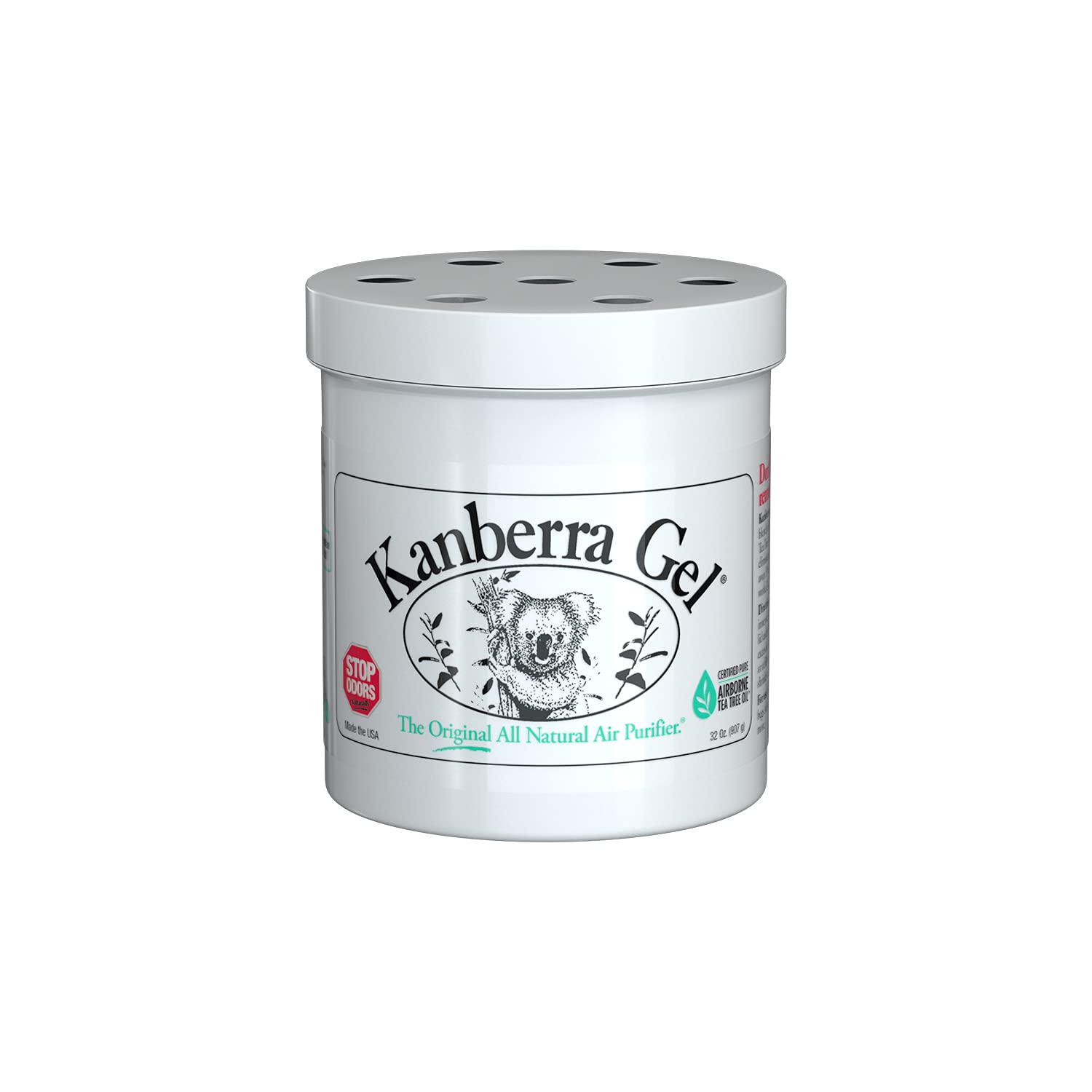 Kanberra Gel | Odor Removing Gel | Stop Odors Naturally | Pure Tea Tree Gel | The Original All Natural Air Purifier | NEW 32oz size