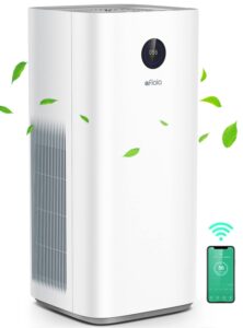 afloia smart air purifiers for home large room up to 3576 sq. ft, auto air filter wifi alexa remote control, quiet air cleaner with pm2.5 monitor for 99.99% allergies, smoke, dust, pollen