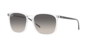 ray-ban rb4387 square sunglasses, transparent/grey gradient, 56 mm