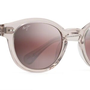 Maui Jim Men's and Women's Joy Ride Polarized Classic Sunglasses, Crystal w/Hint of Pink/Maui Rose®, Medium