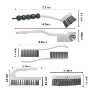 CN1ST 6 PCS Cleaning Brush, Scrub Brush Set for Kitchen and Bathroom Household Use with Various Brushes for Cleaning Dishes, Tiles, Corners and Floors