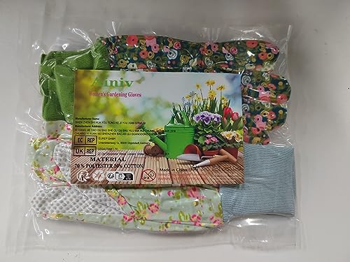 Ainiv Gardening Gloves for Women/Ladies, Non-Slip Grip Garden Work Gloves, Comfortable Thorn Proof Garden Gloves