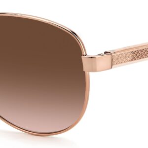 Kate Spade New York Women's Fara/S Pilot Sunglasses, Red Gold/Brown Pink Gradient, 57mm, 12mm