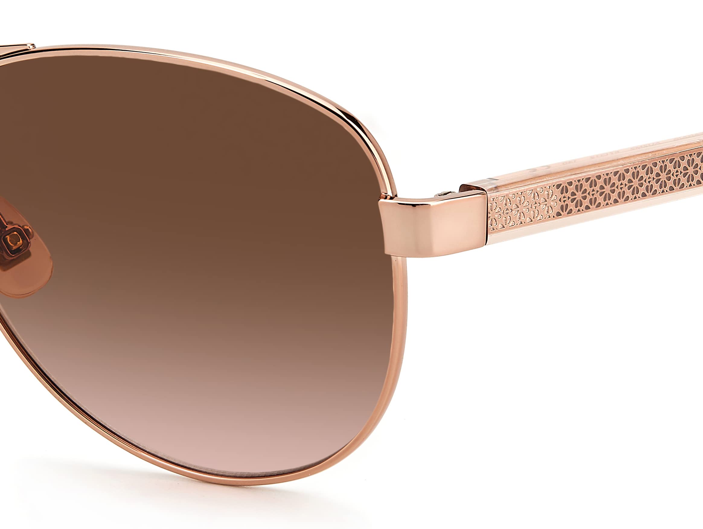 Kate Spade New York Women's Fara/S Pilot Sunglasses, Red Gold/Brown Pink Gradient, 57mm, 12mm