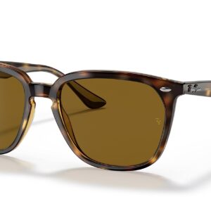 Ray-Ban RB4362 Square Sunglasses, Havana/Polarized Brown, 55 mm