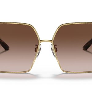 Dolce & Gabbana Women's Round Fashion Sunglasses, Gold/Gradient Brown, One Size