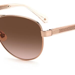 Kate Spade New York Women's Fara/S Pilot Sunglasses, Red Gold/Brown Pink Gradient, 57mm, 12mm