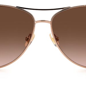 Kate Spade New York Women's Fara/S Pilot Sunglasses, Red Gold/Brown Pink Gradient, 57mm, 12mm