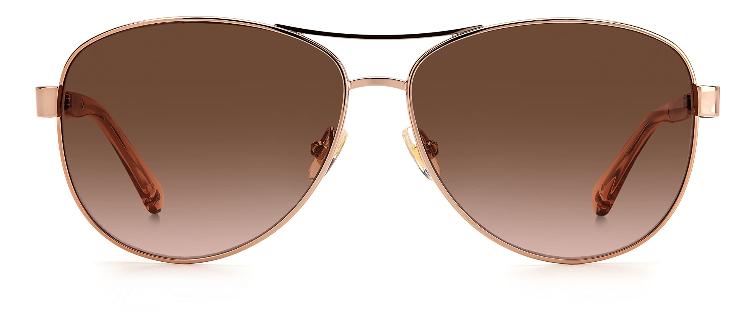 Kate Spade New York Women's Fara/S Pilot Sunglasses, Red Gold/Brown Pink Gradient, 57mm, 12mm