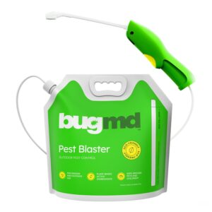 bugmd pest blaster reusable mixing pouch & automatic sprayer - easy-to-use spray, lightweight powerful adjustable nozzle (concentrate sold separately)