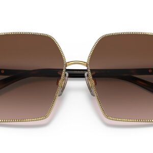 Dolce & Gabbana Women's Round Fashion Sunglasses, Gold/Gradient Brown, One Size