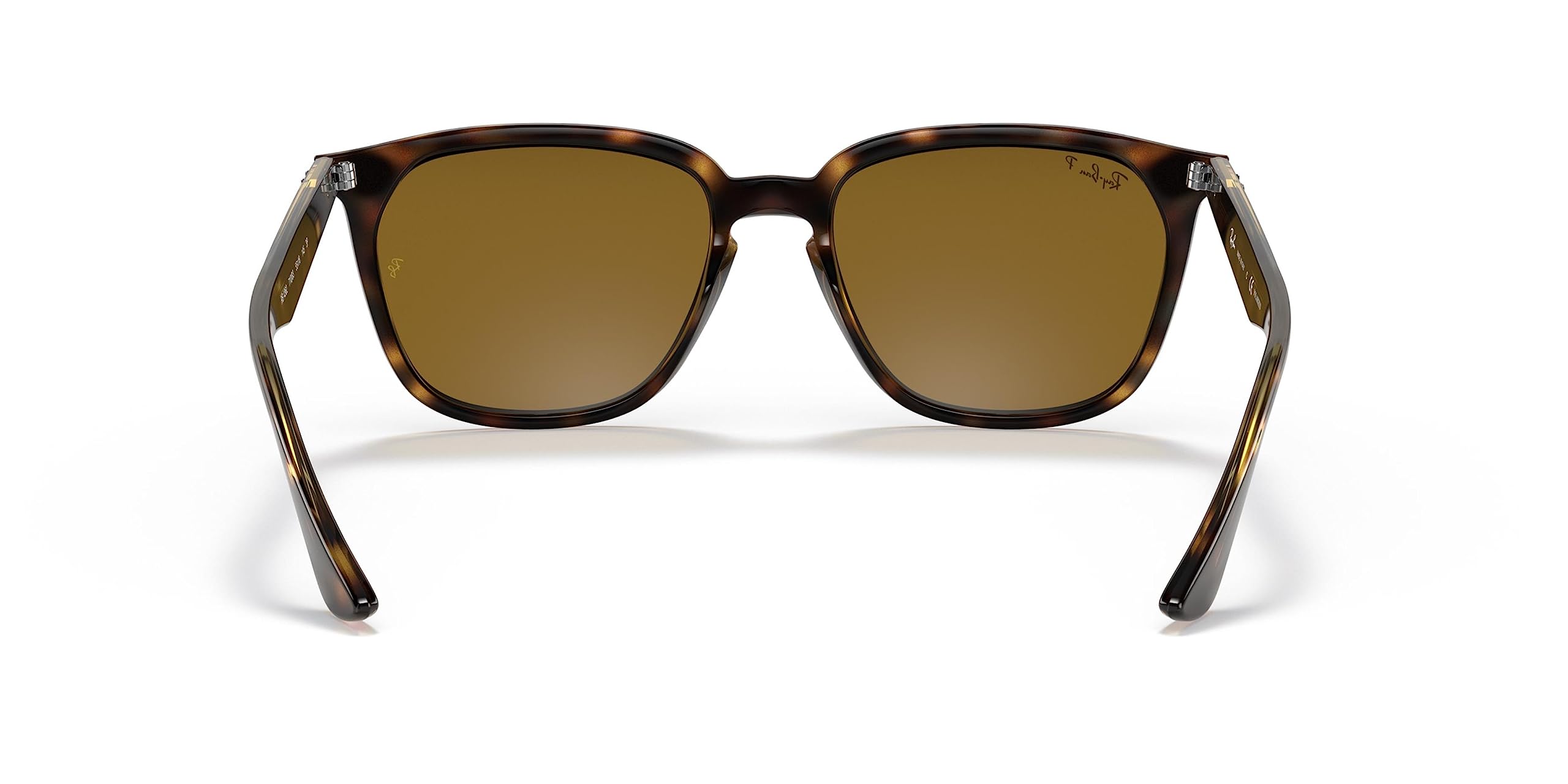 Ray-Ban RB4362 Square Sunglasses, Havana/Polarized Brown, 55 mm