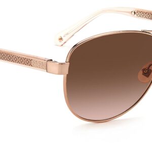 Kate Spade New York Women's Fara/S Pilot Sunglasses, Red Gold/Brown Pink Gradient, 57mm, 12mm