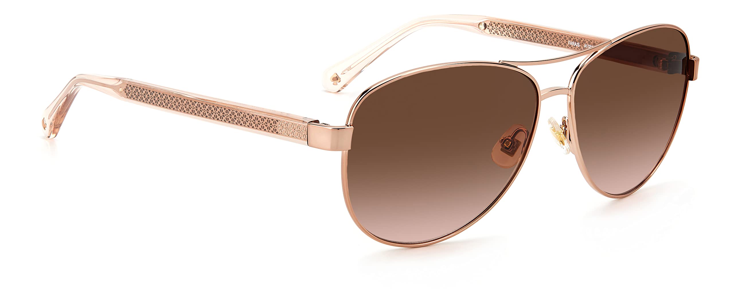 Kate Spade New York Women's Fara/S Pilot Sunglasses, Red Gold/Brown Pink Gradient, 57mm, 12mm