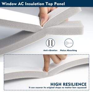 Pearwow AC Insulation Side Foam Panels for Window AC Unit,Indoor Air Conditioner Cover,Air Conditioner Side Panels Kit with Window AC Insulation Top Panel for Winter and Summer