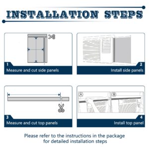 Pearwow AC Insulation Side Foam Panels for Window AC Unit,Indoor Air Conditioner Cover,Air Conditioner Side Panels Kit with Window AC Insulation Top Panel for Winter and Summer