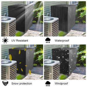 BEWAVE Air Conditioner Cover for Outside Units, Waterproof Durable Duty Outdoor Square Air Condition Covers Fits up to 24x24x30 inches