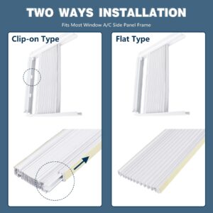 Pearwow Window AC Side Panel,Air Conditioner Insulating Panel Kit for Window AC Units,2-Pack,17-Inch High x 10-Inch Wide,White