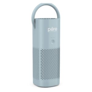 pure enrichment® purezone™ mini portable air purifier - cordless true hepa filter cleans air & eliminates 99.97% of dust, odors, & allergens close to you - cars, school, & office (starlight blue)