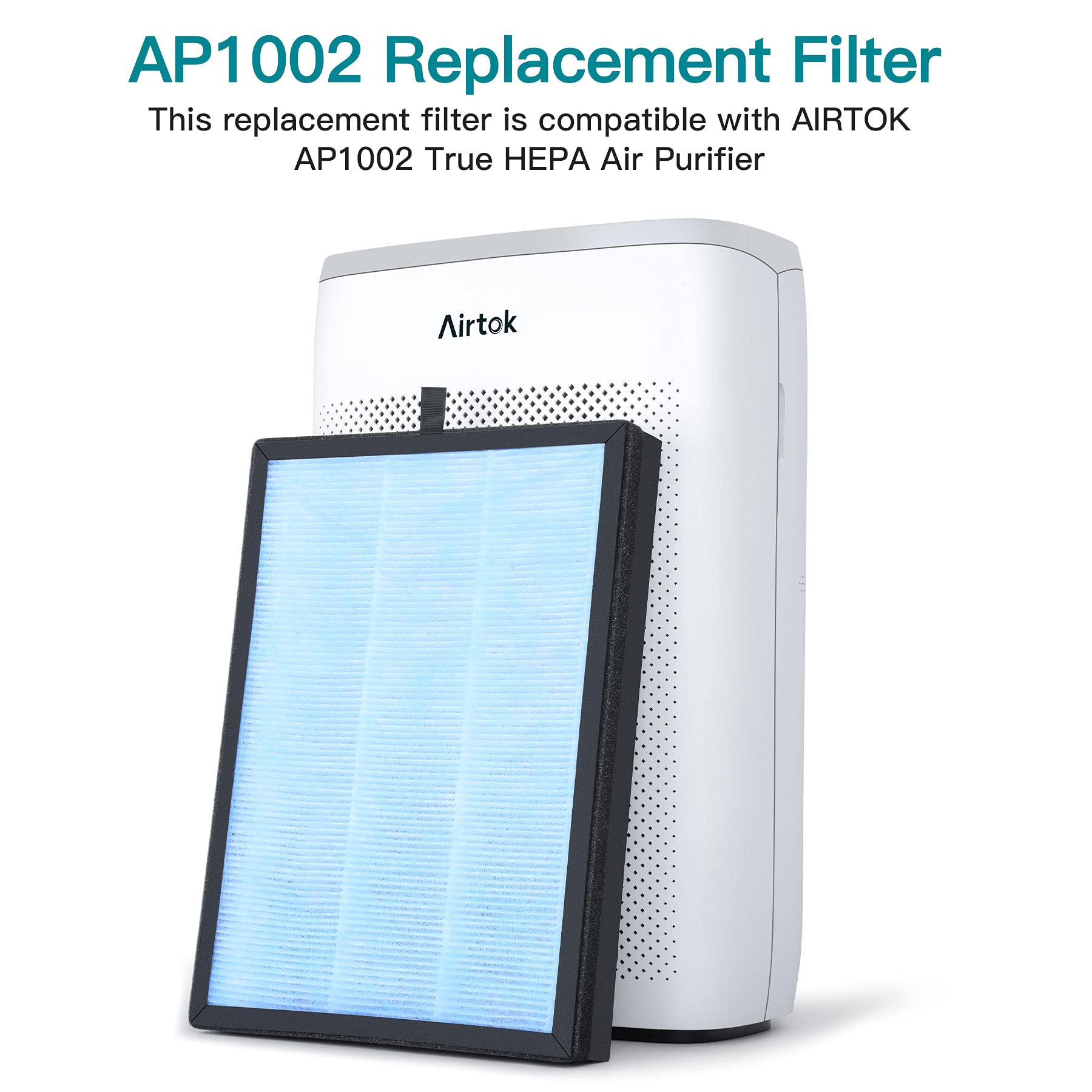 AIRTOK Air Purifier AP1002 Replacement Filter, H13 True HEPA