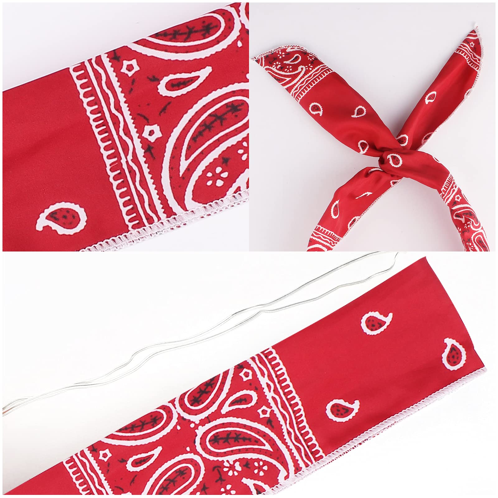 Ondder Wire Headbands for Women Paisley Wired Headbands Cute Bandana Headband Fashion Headbands Head Wraps for Women Girls Hair Accessories for Women