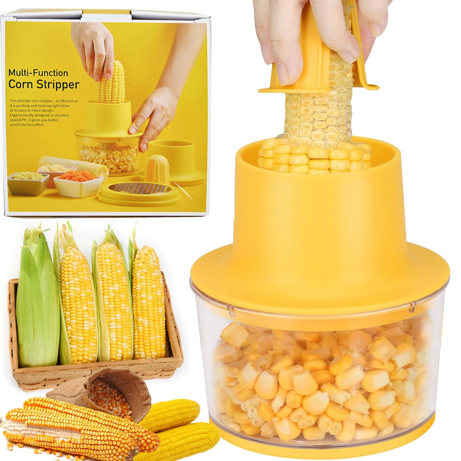 Fshow Corn Stripper, Corn Peeler,Quickly Remove Kernels From Corn