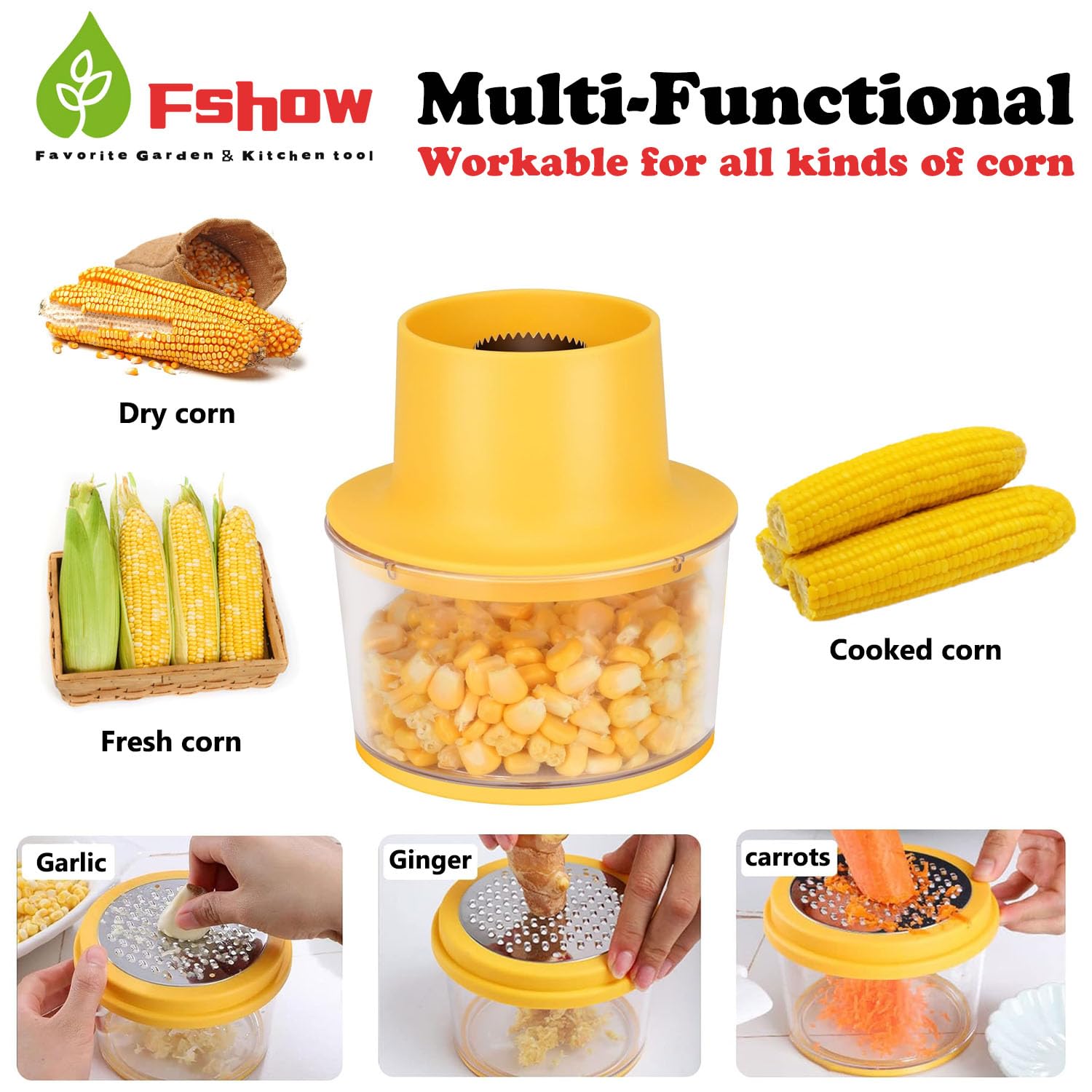 Fshow Corn Stripper, Corn Peeler,Quickly Remove Kernels From Corn