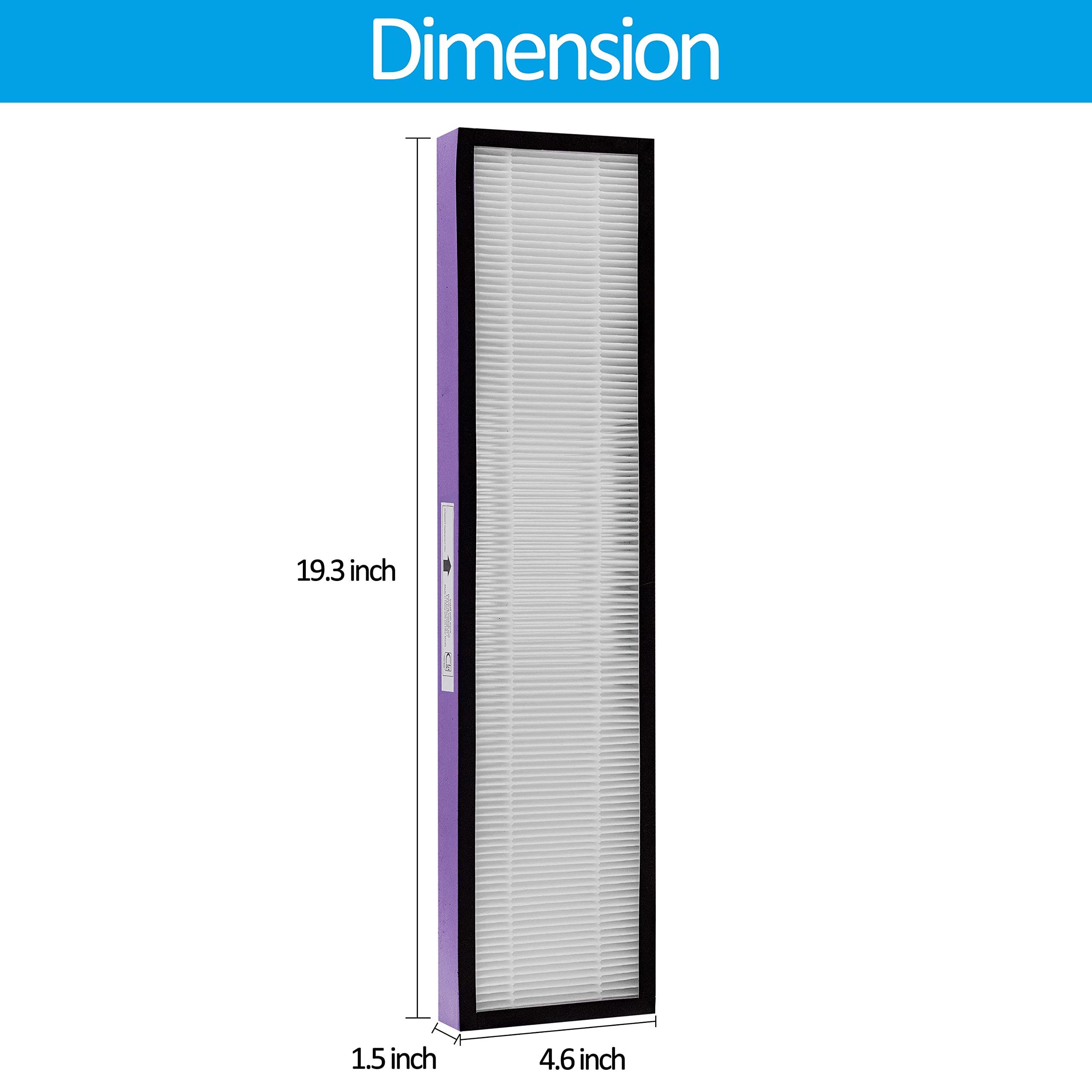 WOCASE FLT5250PT True HEPA Replacement Filter C Pet Compatible with GermGuardian Air Purifier AC5250PT, AC5000E, AC5300B,AC5350W,AC5350B,CDAP5500BCA,CDAP5500WSP,BXAP250,IAP-GG-125,2 HEPA+ 6 Pre-Filter