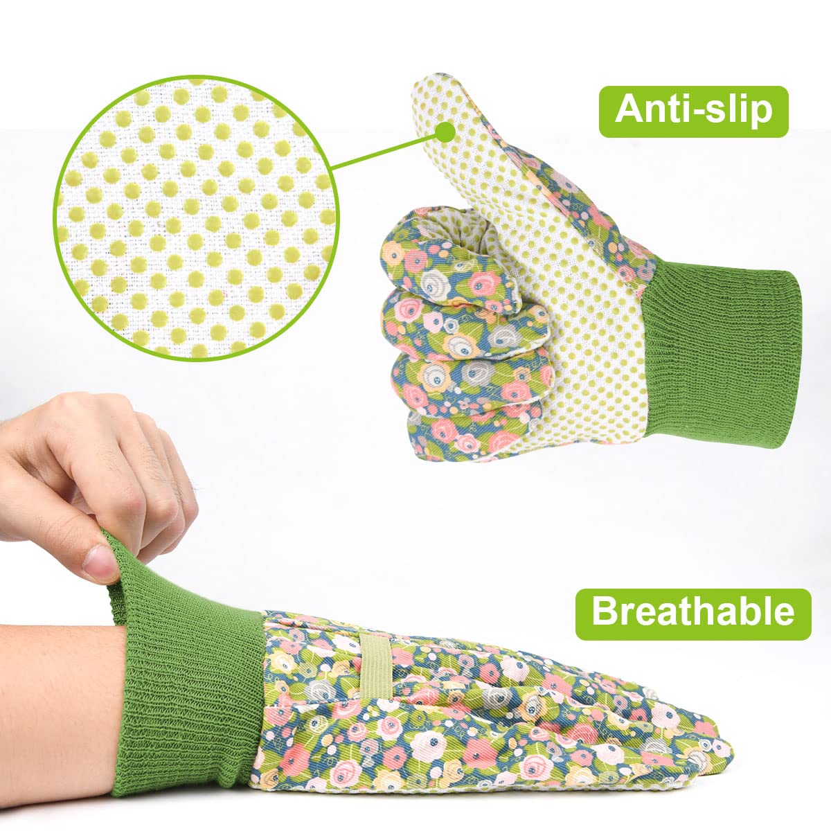 Ainiv Gardening Gloves for Women/Ladies, Non-Slip Grip Garden Work Gloves, Comfortable Thorn Proof Garden Gloves