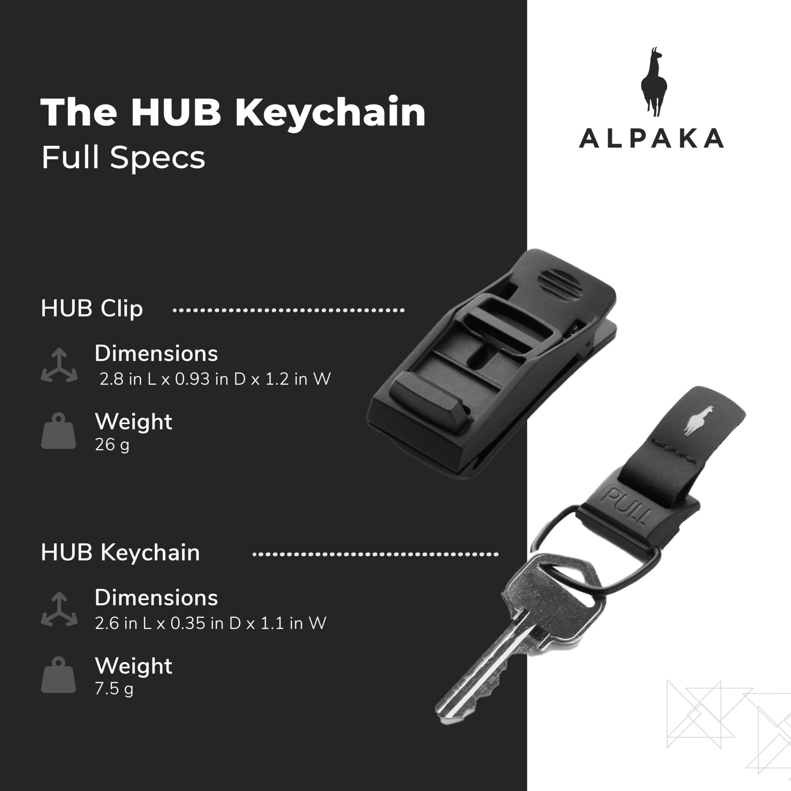 ALPAKA HUB Keychain | Quick Release Magnetic System | Secure and Functional Clip