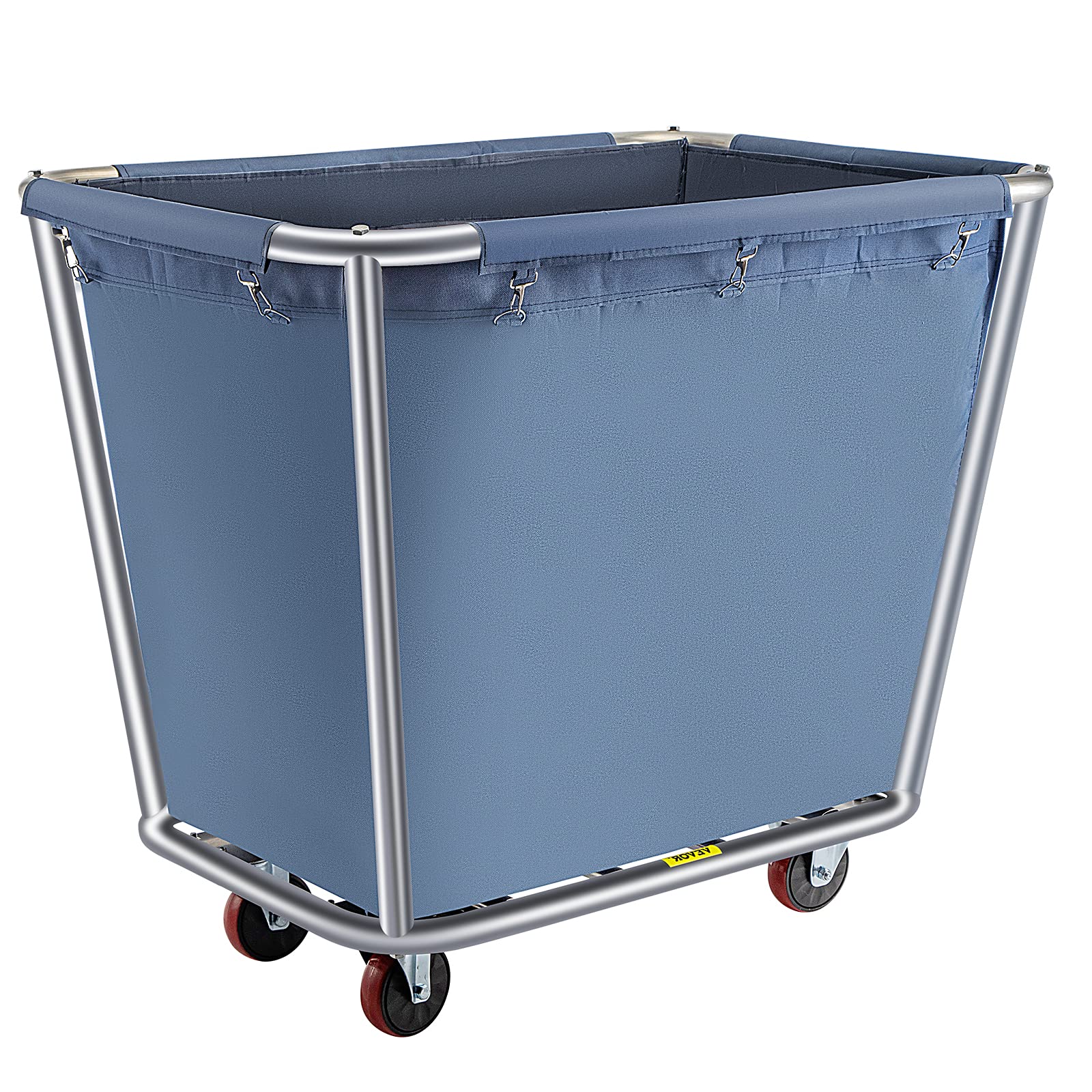 VEVOR Basket Truck, 8 Bushel Steel Canvas Laundry Basket, 3" Diameter Wheels Truck Cap Basket Canvas Laundry Cart Usually Used to Transport Clothes, Store Sundries Suitable for Hotel, Home, Hospital