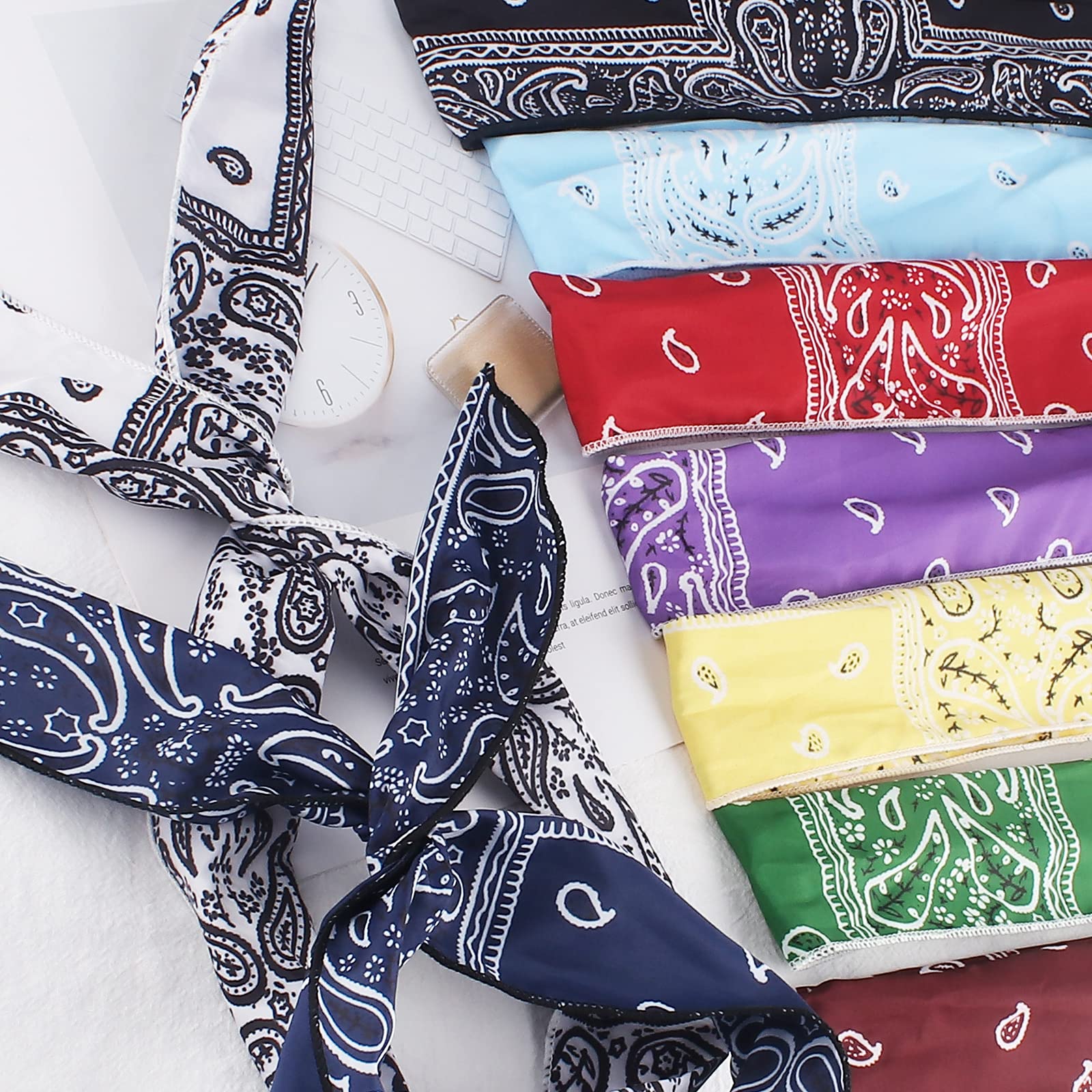 Ondder Wire Headbands for Women Paisley Wired Headbands Cute Bandana Headband Fashion Headbands Head Wraps for Women Girls Hair Accessories for Women