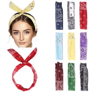 Ondder Wire Headbands for Women Paisley Wired Headbands Cute Bandana Headband Fashion Headbands Head Wraps for Women Girls Hair Accessories for Women