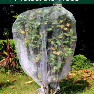 Garden Insect Mesh Netting 10ft x 32ft (3m x 10m), Wohohoho 1mm Ultra Fine Mosquito Netting Bug Netting Bird Netting Insect Barrier, 60 Mesh per Inch Plant Cover for Gardening Vegetables Fruit Tree