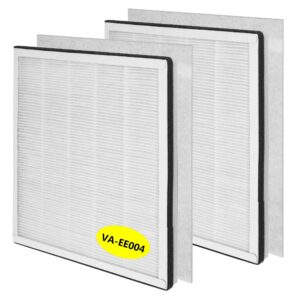 lhari va-ee004 replacement filter, compatible with vava 3-in-1 va-ee004 air purifier, true hepa & activated carbon filter set, 2-pack