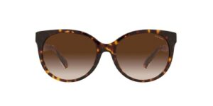 coach hc8321 sunglasses, dark tortoise/brown gradient, 55 mm