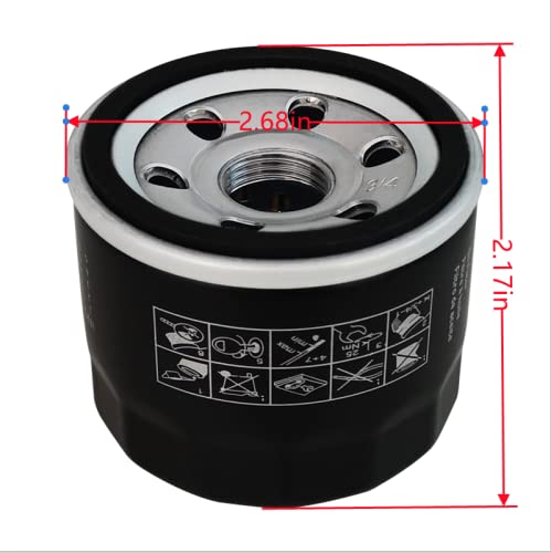 Arpisziv Oil Filter 951-12690 Compatible With MTD Troy Bilt Lawn Mower C-Cadet 4P90MUD 9X90HU 7T84JU CC760ES CC30 XT1-LT42 Craftsman R105 R1000 R1500 Rep 751-11501(2 Pack)