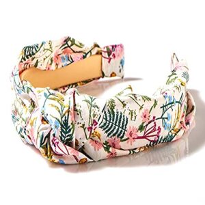 bellefixe knotted headband (yellow floral)