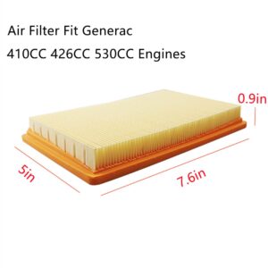 Arpisziv Air Filter 0E9371A Replacement Fit Ge-nerac 8kW-11kW Air-Cooled Generators 410CC 426CC 530CC Engines 0E9371AS