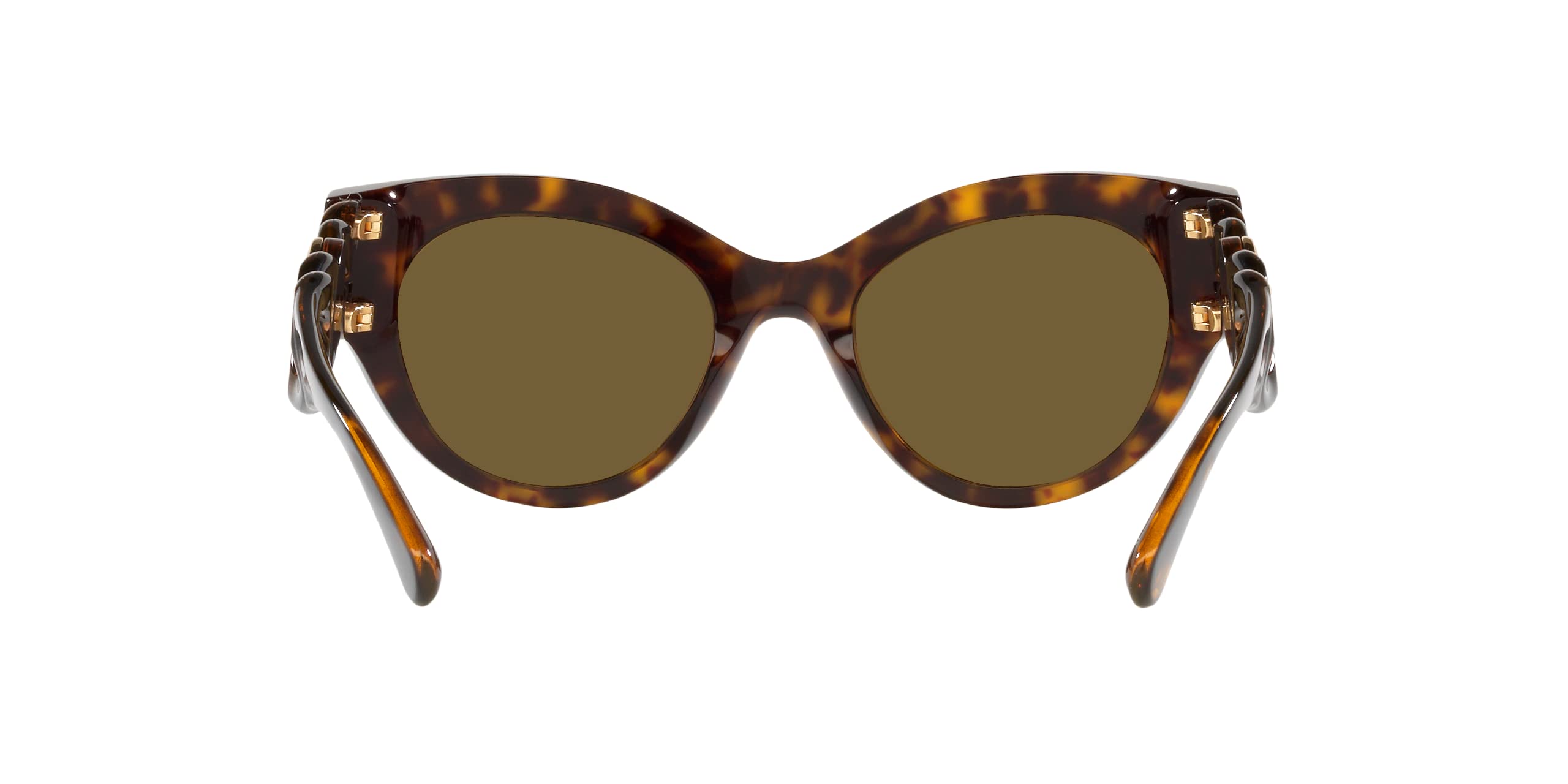 Versace Woman Sunglasses Havana Frame, Dark Brown Lenses, 52MM